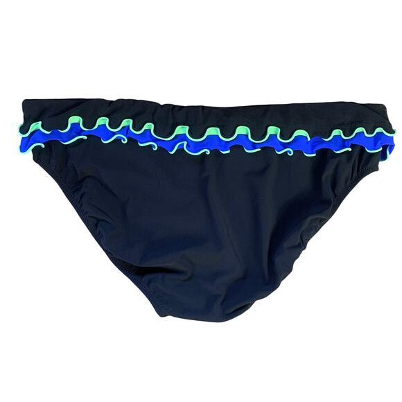 NWT Profile by Gottex Black Ruffle Edge Bikini Bottom Size 12 - Picture 4 of 4